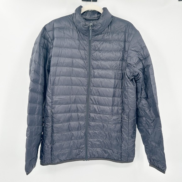 UNIQLO Mens Ultra Light Down Feather Packable Jacket Puffer Coat Size M Gray - Picture 1 of 8